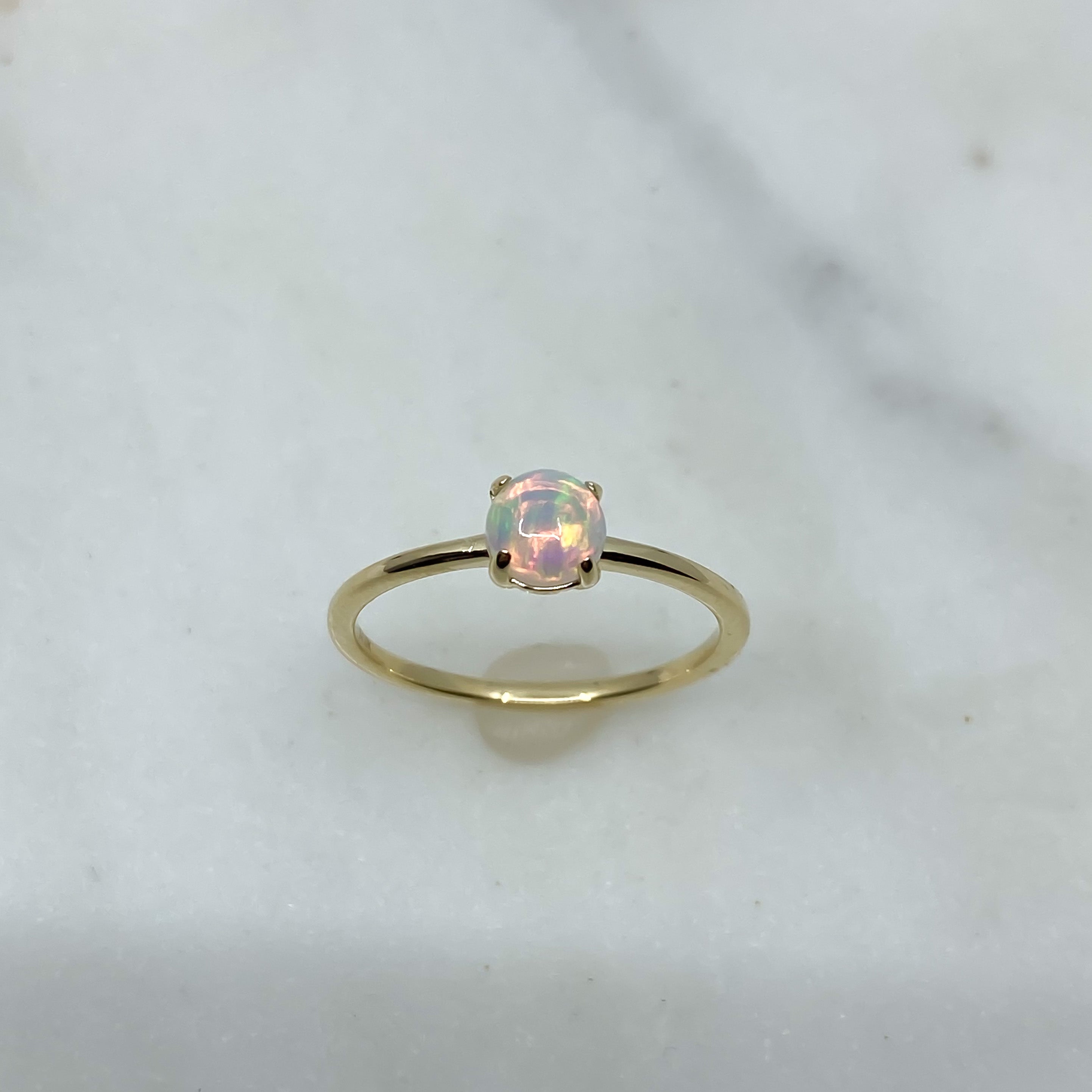 Bague solitaire - Opale